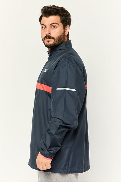 New Balance Men Sportswear Fit Long Sleeve Training Jacket, Navy Combo