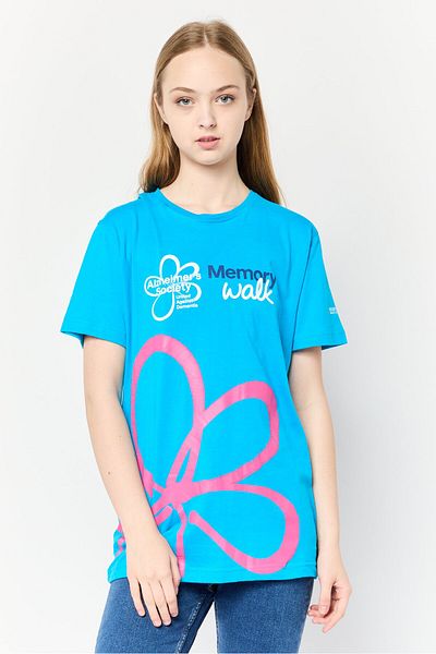 Regatta Women Crew Neck Short Sleeves Graphic Print T-Shirt, Blue