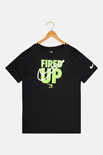 Nike 3Brand by Russell Wilson تي شيرت رياضي بأكمام قصيرة للأولاد الصغار، أسود