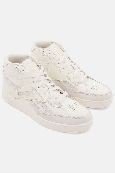 Reebok Men Club C Form Hi Lace Up Tennis Shoes, Off White