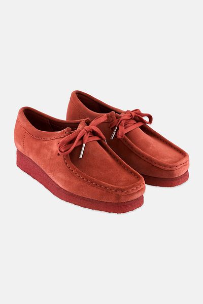 CLARKS Women Standard Fit Wallabee Lace Up Shoes, Dark Blush