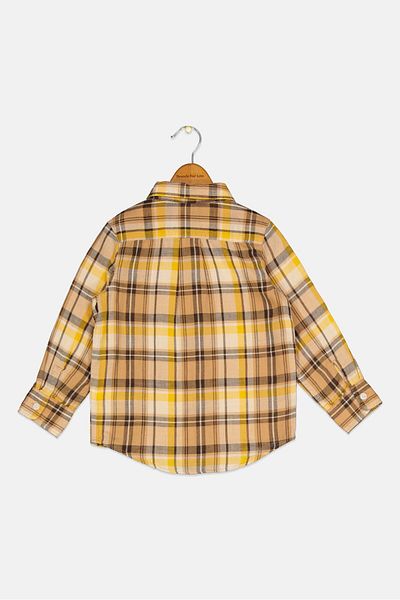 GAP Toddlers Boy Long Sleeve Plaid Casual Shirt, Multicolor