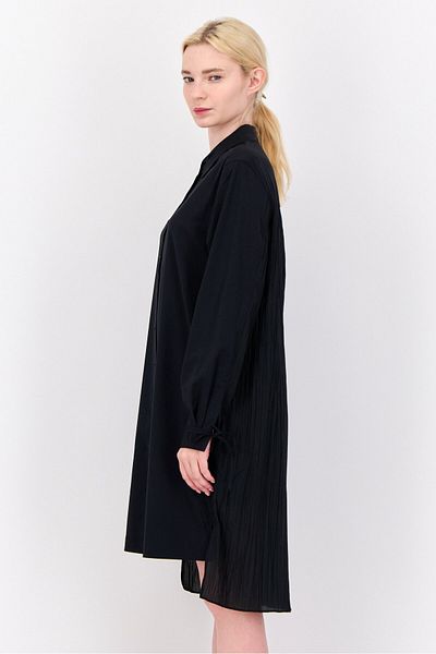 Esprit Women Plain Shirt Dress, Black