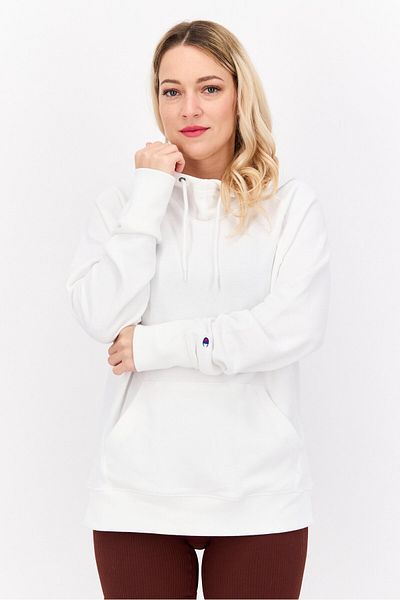Champion Women Sportswear Fit Long Sleeve Outdoor Sweatshirt, White