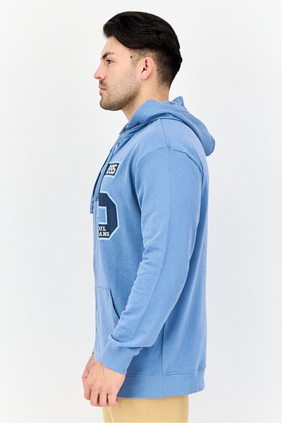 PAUL FRANK Men Graphic Print Full Zip Hoodie, Light Blue