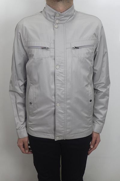 Marco Muratti Fistan Store Men's Stone Judge Collar Classic Cut Comfortable Fit Zipper Snap Fastener Summer Linen Coat