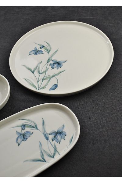 Qualitev Felisya 14 Piece Porcelain Breakfast Set-White for 6 People