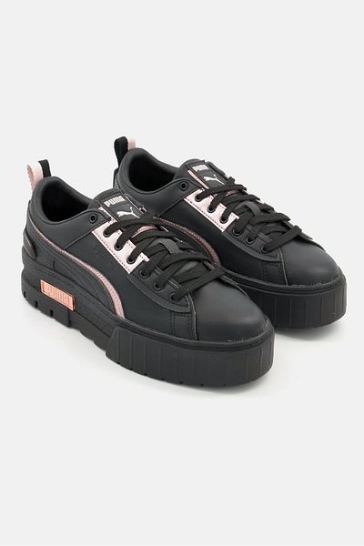 Puma Women Mayze Ut Metallic Lace Up Outdoor Shoes, Black