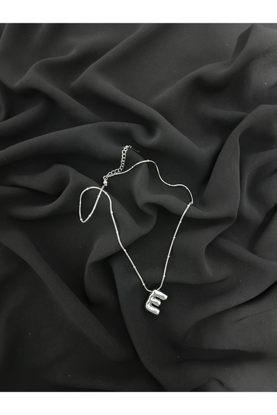 Genel Markalar E Harfli Balon Paslanmaz Garantili Çelik Kadın Kolye