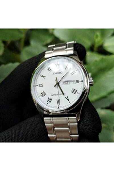 Casio Men's Water Resistant Analog Watch MTP-V006D-7B - 38 mm - Silver