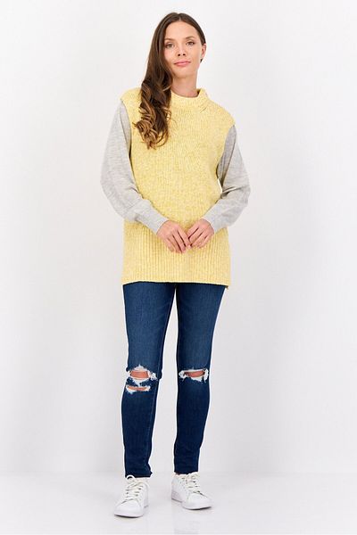 Esprit Women Crew Neck Crochet Sweater Vest, Multicolor