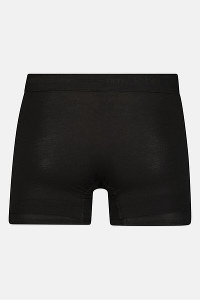 Tommy John Men 2 Pieces 9 Inseam Plain Boxer Briefs, Black