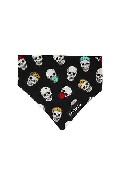 PATİMİO Skull Cat and Dog Leash Scarf Bandana