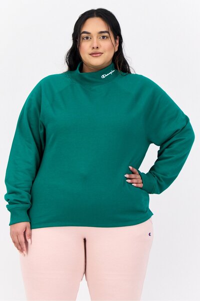 Champion Women Standard Fit Long Sleeves Outdoor Sweatshirt, Green