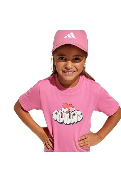adidas Children's Pink T-Shirt Lk Fun Val Tee Jı6686