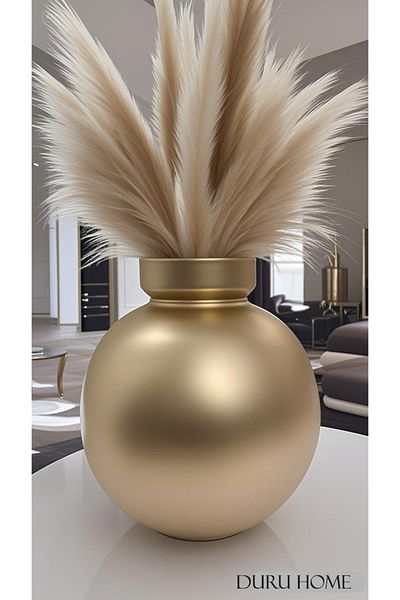 Lui Tasarım Decorative Special Design Modern Stylish Gold Vase 22*24*11