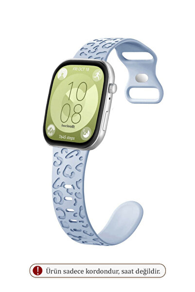 İncisoft Huawei Watch Fit 3 / Fit 4 / Fit 4 Pro Uyumlu Renkli Leopar Desen Yu...