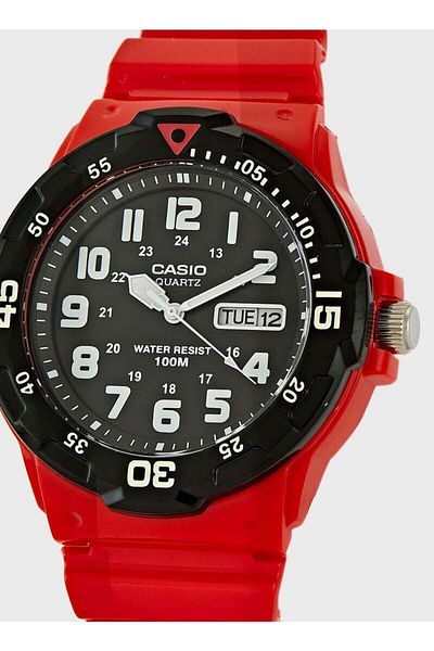 Casio Unisex Red Dial Watch MRW-200HC-4B