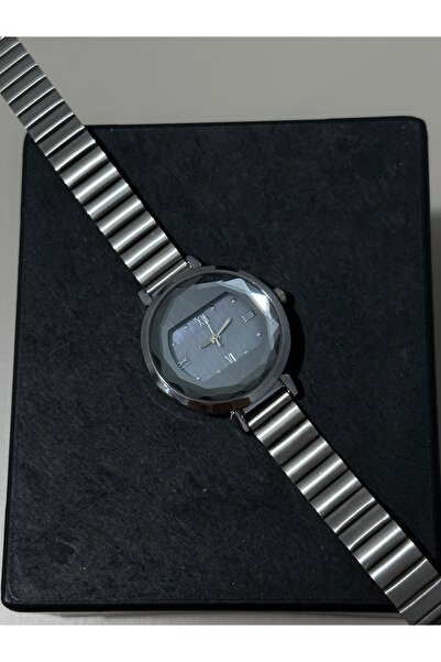 MAC CENTER Cut Crystal Glass Steel Cord Round Minimal Vintage Women's Wrist Watch (Adjustable Cord)