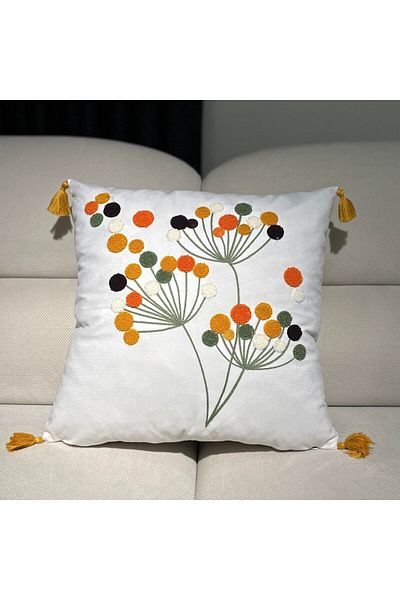 Reset Yankı Home Punch Embroidered 1 Piece Throw Pillow Cover