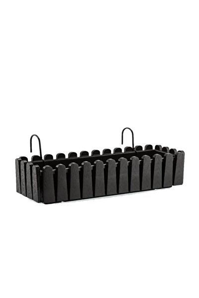 Omnipazar SO-İB03 Antrasit Askılı Balkon Saksı Takım 14 lt No 3