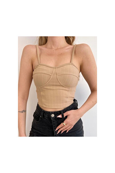 Freya Krem Korse Görünümlü Büstiyer Crop