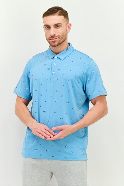Puma Men Sportswear Fit Short Sleeves Outdoors Polo Shirt, Turquoise