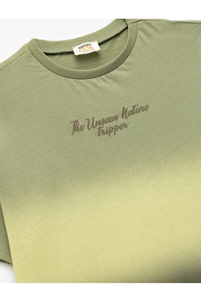 Koton Cotton Printed Crew Neck Short Sleeve T-Shirt