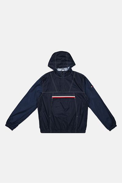 Tommy Hilfiger Kids Boy Textured Hooded Jackets, Navy