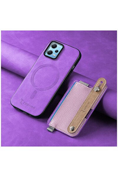 Zebana Xiaomi Redmi Note 12 Pro 5G Uyumlu Kılıf M-safe 2in1 Kartlıklı Best De...