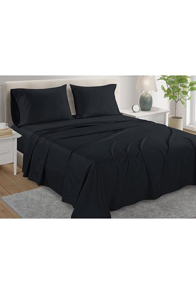 fulina 4 Piece Luxury Bed Sheet Set,Super Soft Microfiber,Shrinkage Fade Resistant,for Queen Mattress