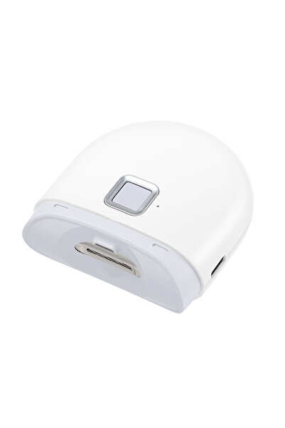 Choice1 مقص أظافر كهربائي أوتوماتيكي أبيض مع مشذب ضوئي وقاطع أظافر ومقص للعنا...