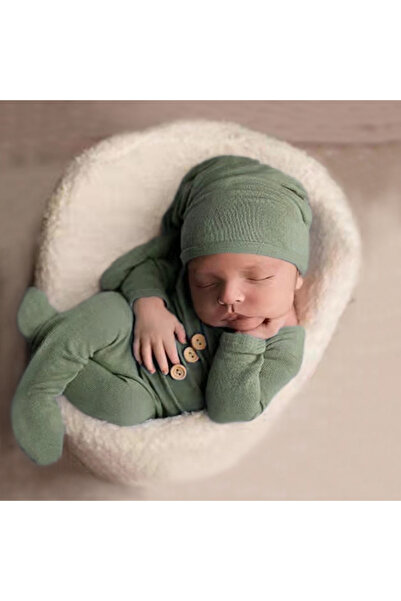 Choice بدلة تصوير حديثي الولادة من Ylsteed باللون الأخضر من عمر 0 إلى شهر، مز...