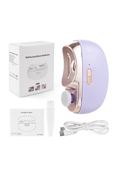 choice2 purple 2in1 Wireless Nail Clipper Grinding for Adult Child Nail Grind...