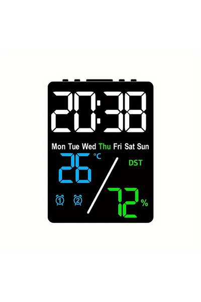 Choice Black 3 Colors 1PC small LED art clock mall LED Alarm clock Gift Multi-function electronic clock Sim