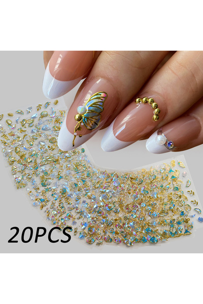 Choice ملصقات أظافر ثلاثية الأبعاد على شكل زهور الربيع NLS272-S1، 12/20/30 قط...