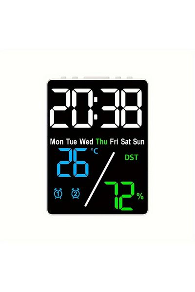 Choice White 3 colors 1PC small LED art clock mall LED Alarm clock Gift Multi-function electronic clock Sim