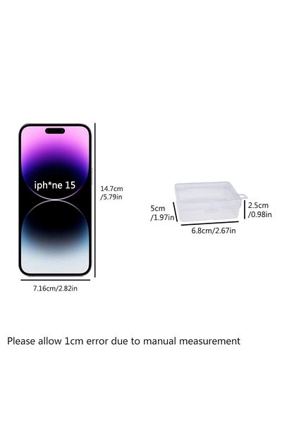 Choice 1-5 Cells 6.8 x5.1x2.4cm 12PCs Transparent storage box plastic storage box small parts accessories s