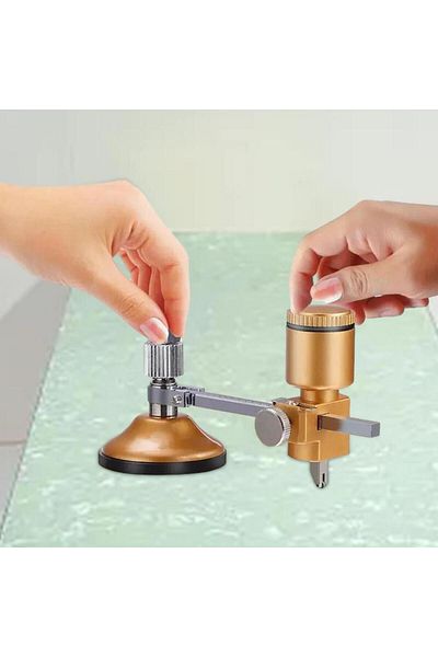Choice Glass Cutter Adjustable with Suction Cup 20cm Diamond Glass Cutter Tool Circle Circular Cutter fo...
