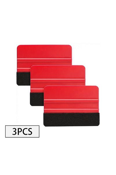 Choice 3pcs Red 2/3pcs Car Scraper With Felt Car Stickers Film Install Squeegee Vinyl Carbon Fiber Squeege