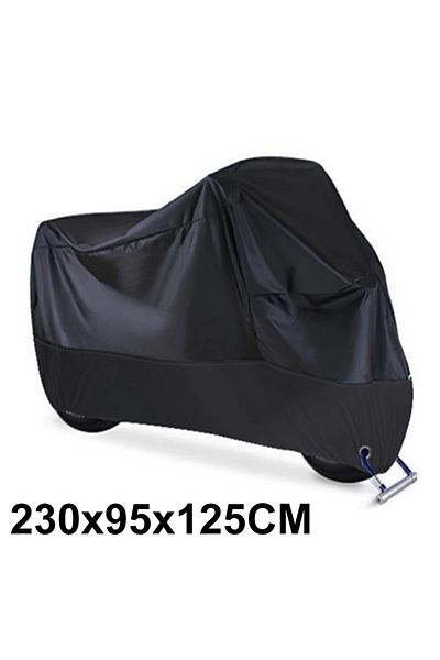 Choice غطاء دراجة نارية أسود مقاس XL مقاوم للماء طوال الموسم، مقاوم للغبار والأشعة فوق البنفسجية، مناسب للاستخدام الخارجي والداخلي، سكوتر 190T