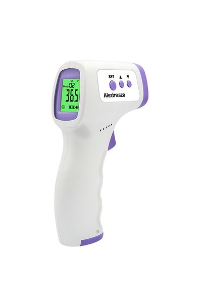 Alextrasza White Forehead Digital Thermometer Non Contact Infrared Medical Thermometer Body Temperature Fever M