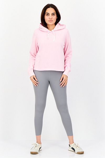 Champion Women Regular Fit Long Sleeve Outdoor Hooded Sweatshirt, Pink
