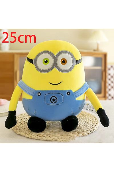 Choice 25cm Minions Movie Periphery Yellow Plush Bob Plush Stuart Stuffed Toys In Jeans Soft Dolls Pillow D