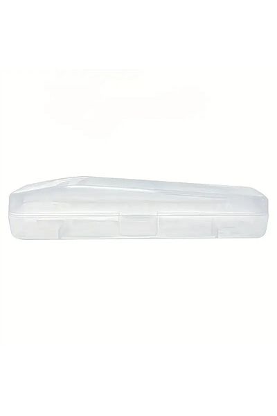 Choice Transparent 2pcs Stylish And Durable Shaving Storage Box For Men's Razors, Easy To Carry And Keep Cl
