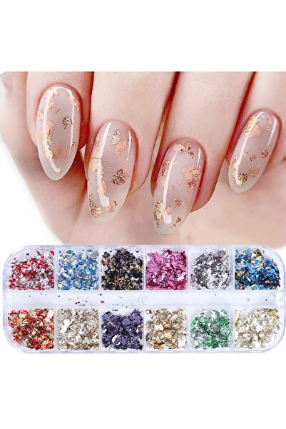 Choice رقائق أظافر CBH 12 لونًا، تصميم أظافر لامع من رقائق الألومنيوم، تصميم ...