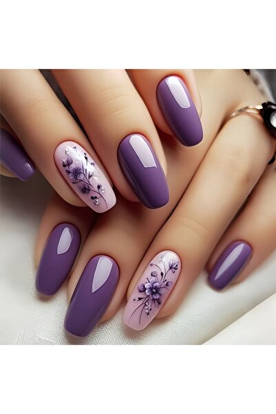 Choice 1820 24 قطعة/مجموعة أظافر صناعية متوسطة الطول لموسم الربيع والصيف بأزه...