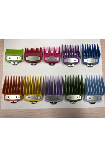 Choice 10 قطع - مشط حد توجيه احترافي ملون لقص الشعر من Wahl Trimmer Universal Cutting G