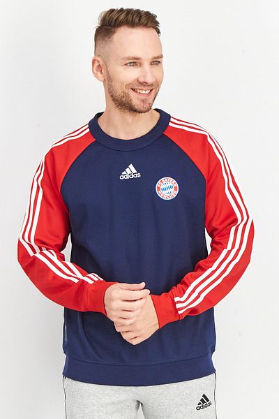 adidas Men Sportswear Fit Fc Bayern Teamgeist Outdoor Sweatshirts, Indigo/Red/White