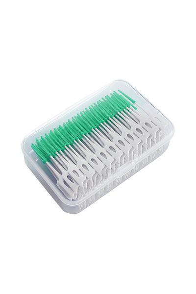 Choice green 200Pcs/box Dental Floss Stick Tooth Cleaning Interdental Brush Dental Floss Pick Oral Hygiene